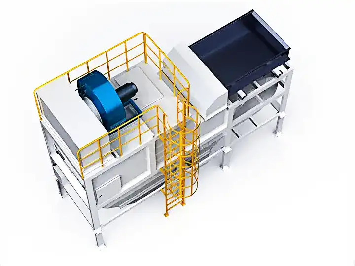Solid waste treatment - vertical air cleaner